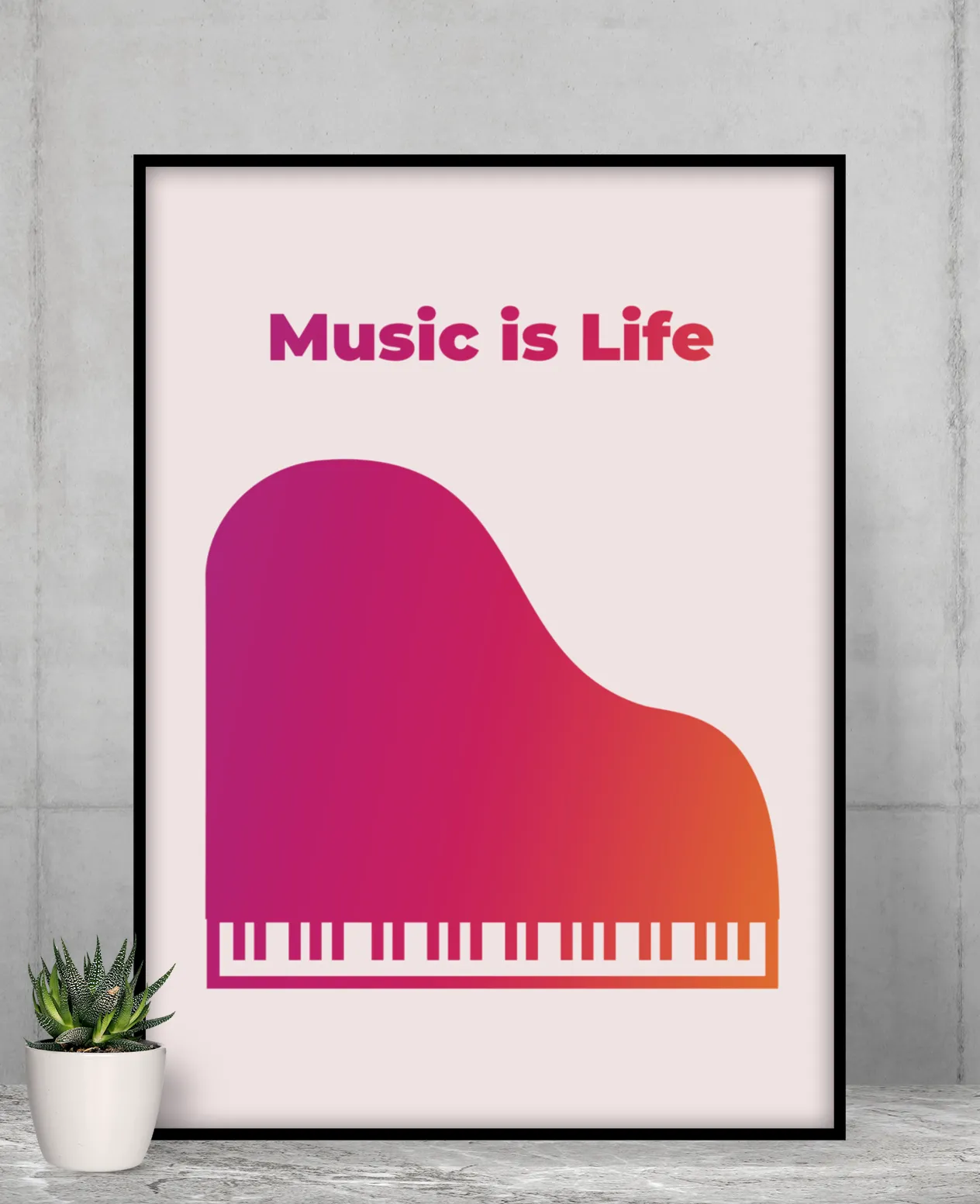 Music is Life Poster Room Decor