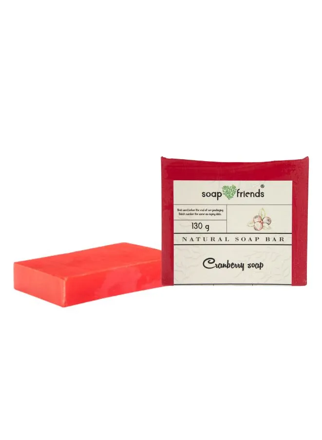 Natural Cranberry 130g Soap Bar for Daily Moisture and Delicate Cleansing | Soap&Friends