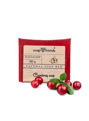 Natural Cranberry 130g Soap Bar for Daily Moisture and Delicate Cleansing | Soap&Friends