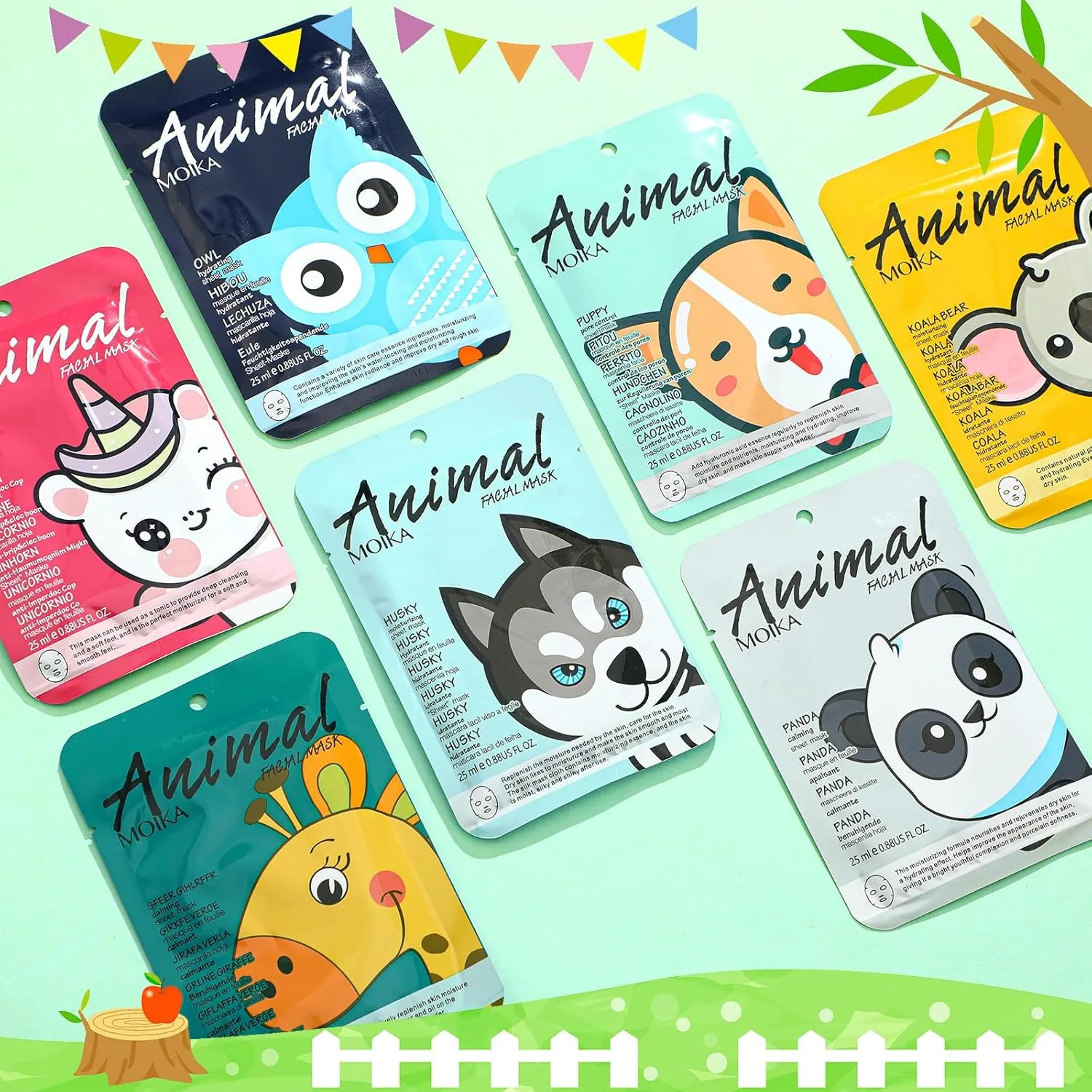 (NET)  1 Pc Animal Adults Sheet Mask 25ml  / 513706 / 513713