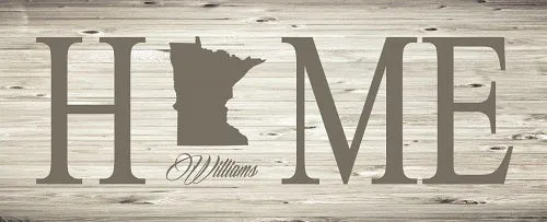 Personalized Home State Canvas