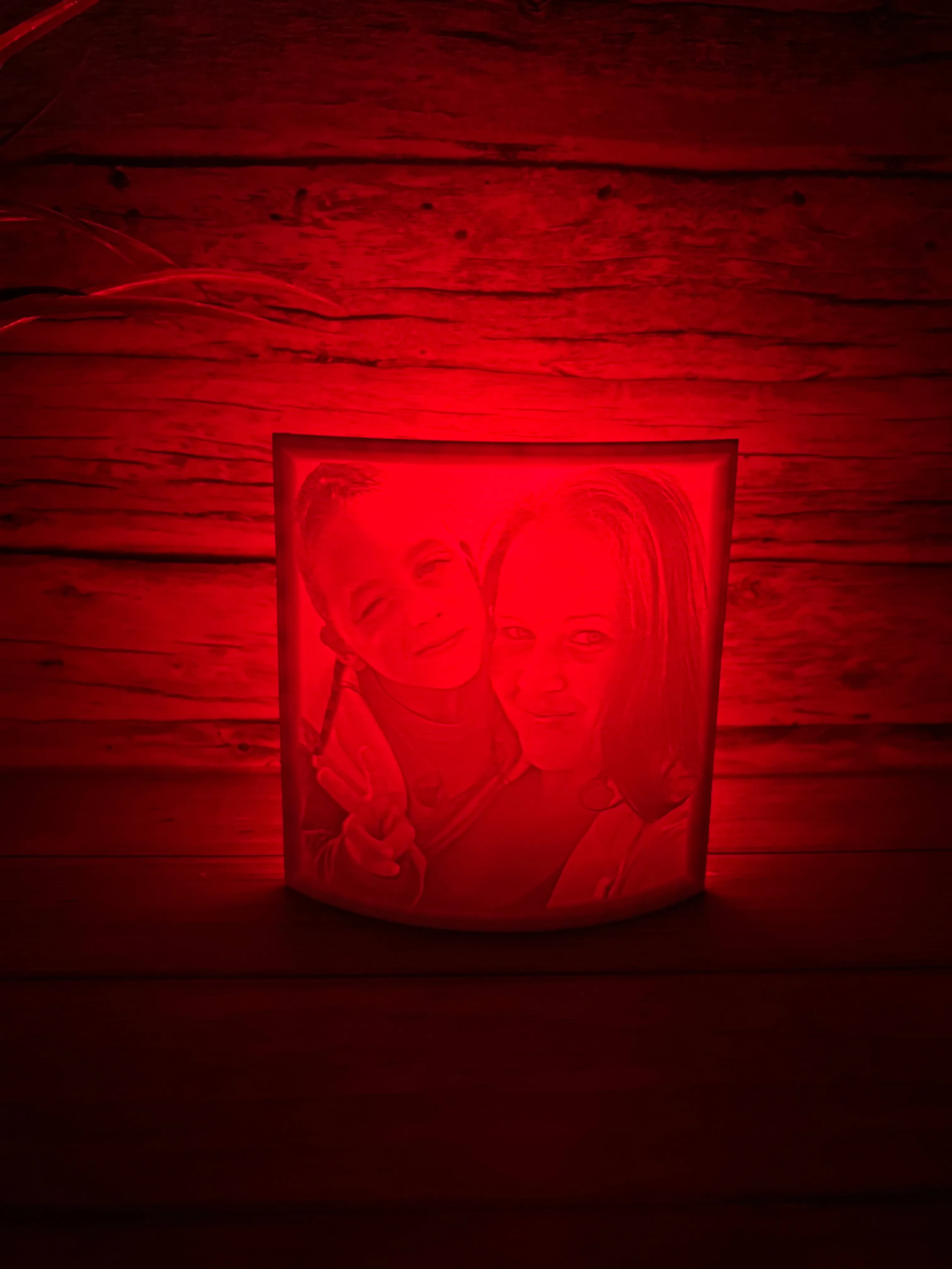 Personalized Light Up Lithophane Photo