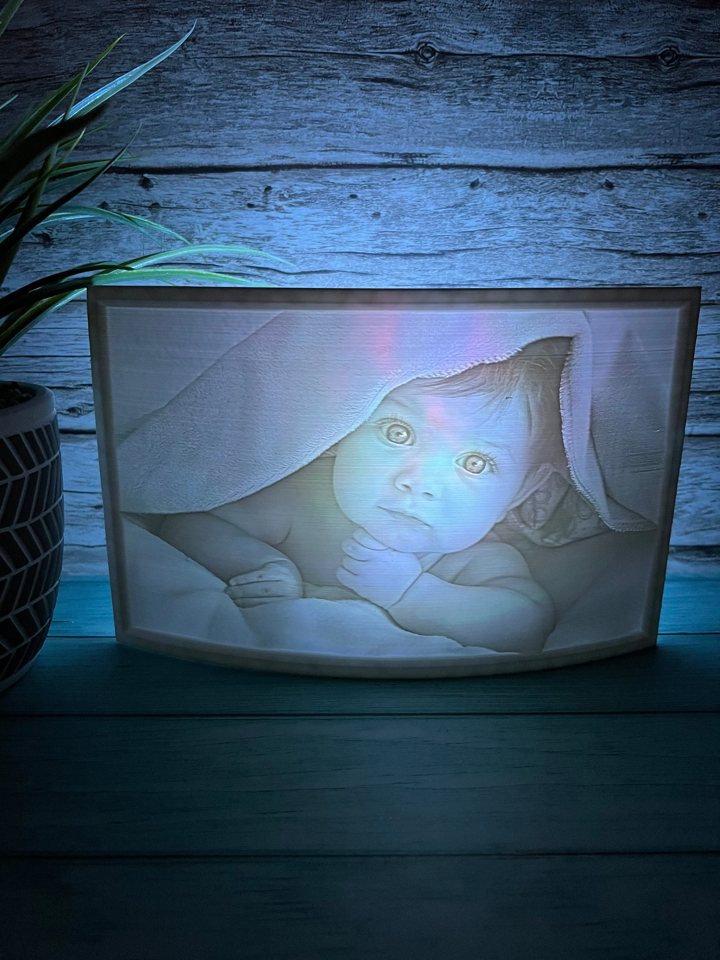 Personalized Light Up Lithophane Photo