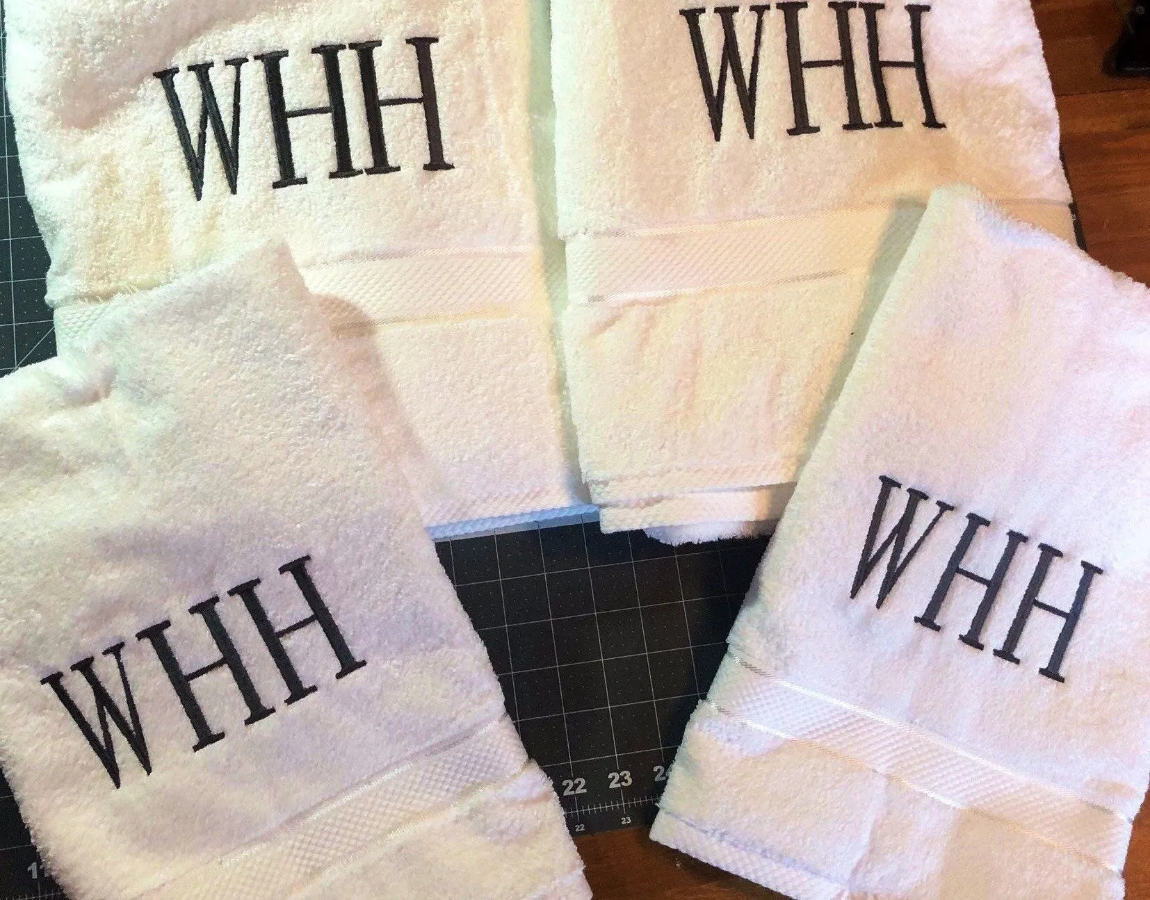 Personalized Monogram Bath Towel Sets ,Wedding Gifts,Bathroom Decor