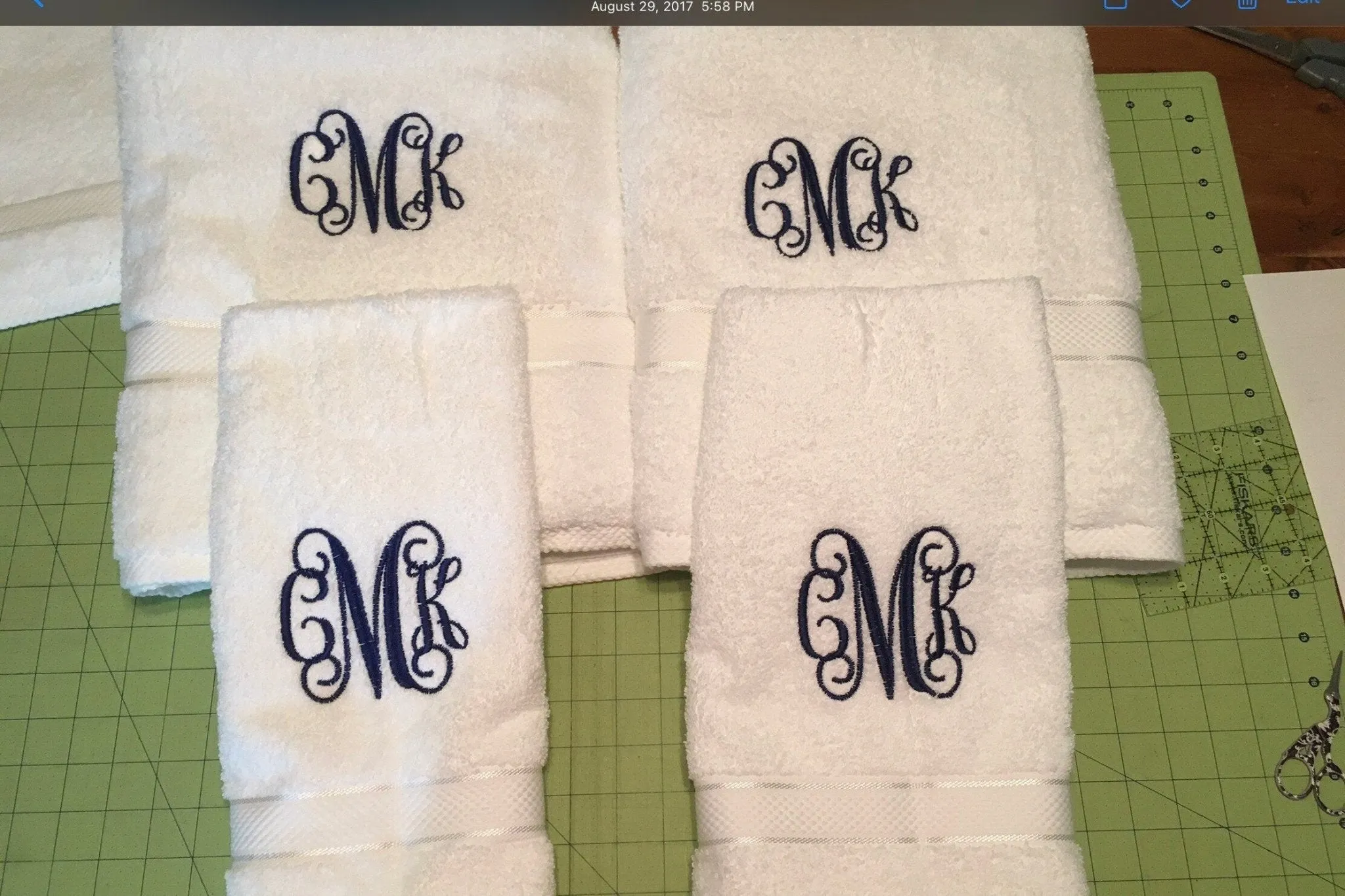 Personalized Monogram Bath Towel Sets ,Wedding Gifts,Bathroom Decor