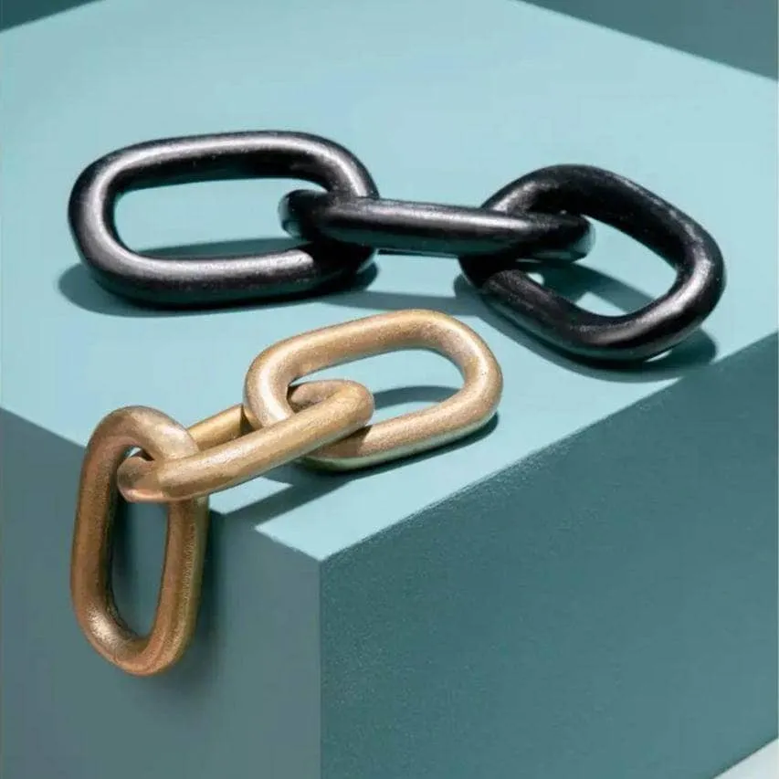 Prato Small Gold Aluminium Chain Sculpture