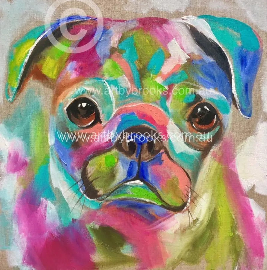 Pug love -art print