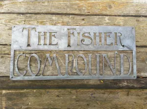 Rustic Metal Home & Garden Sign - Personalized Home Decor, Farmhouse Signs, Garden Decor, Porch Signs