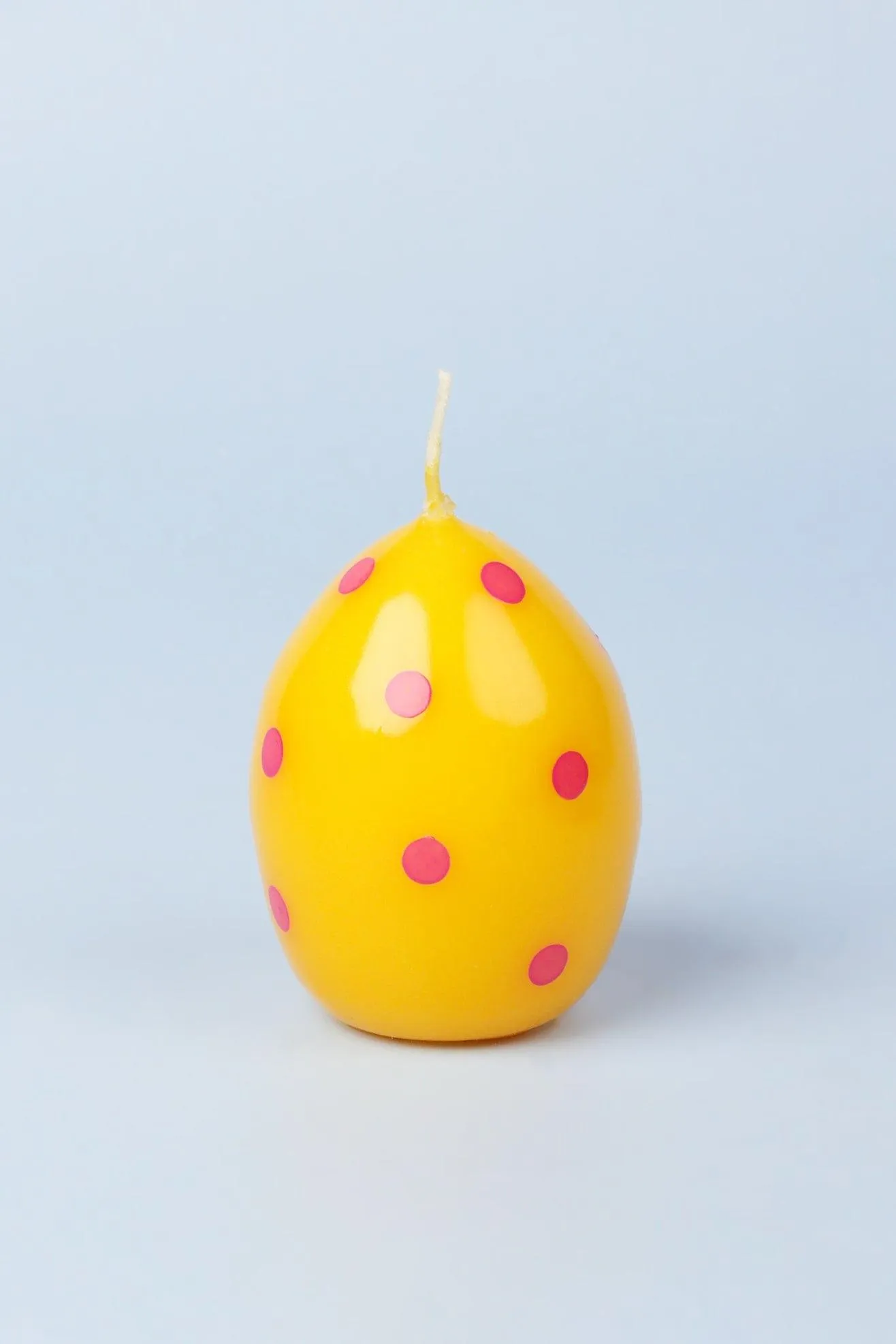 Set of 6 Easter Egg Candles - Yellow