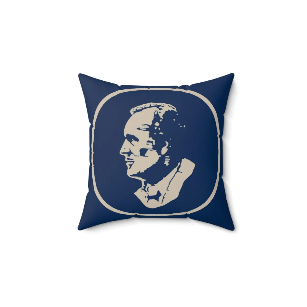 Spun Polyester Square Pillow with Classic Logo