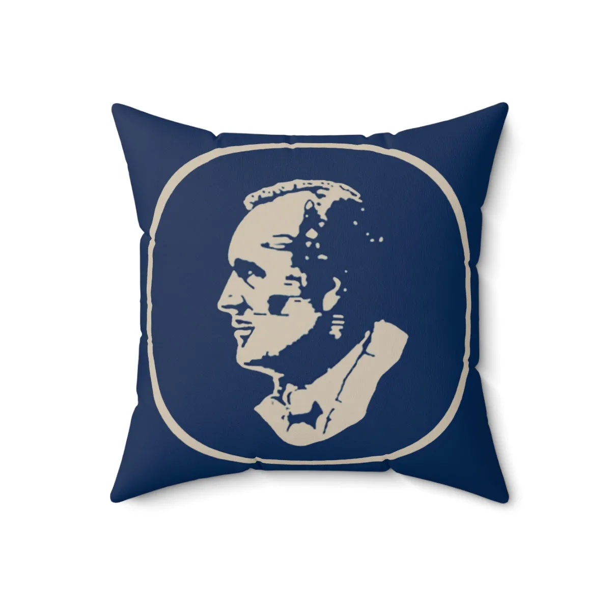 Spun Polyester Square Pillow with Classic Logo