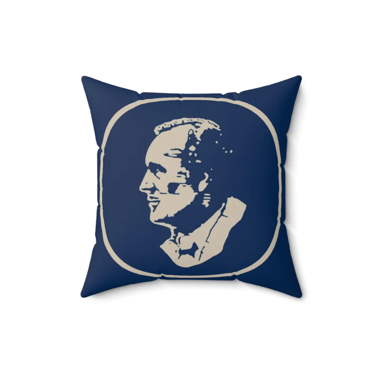 Spun Polyester Square Pillow with Classic Logo