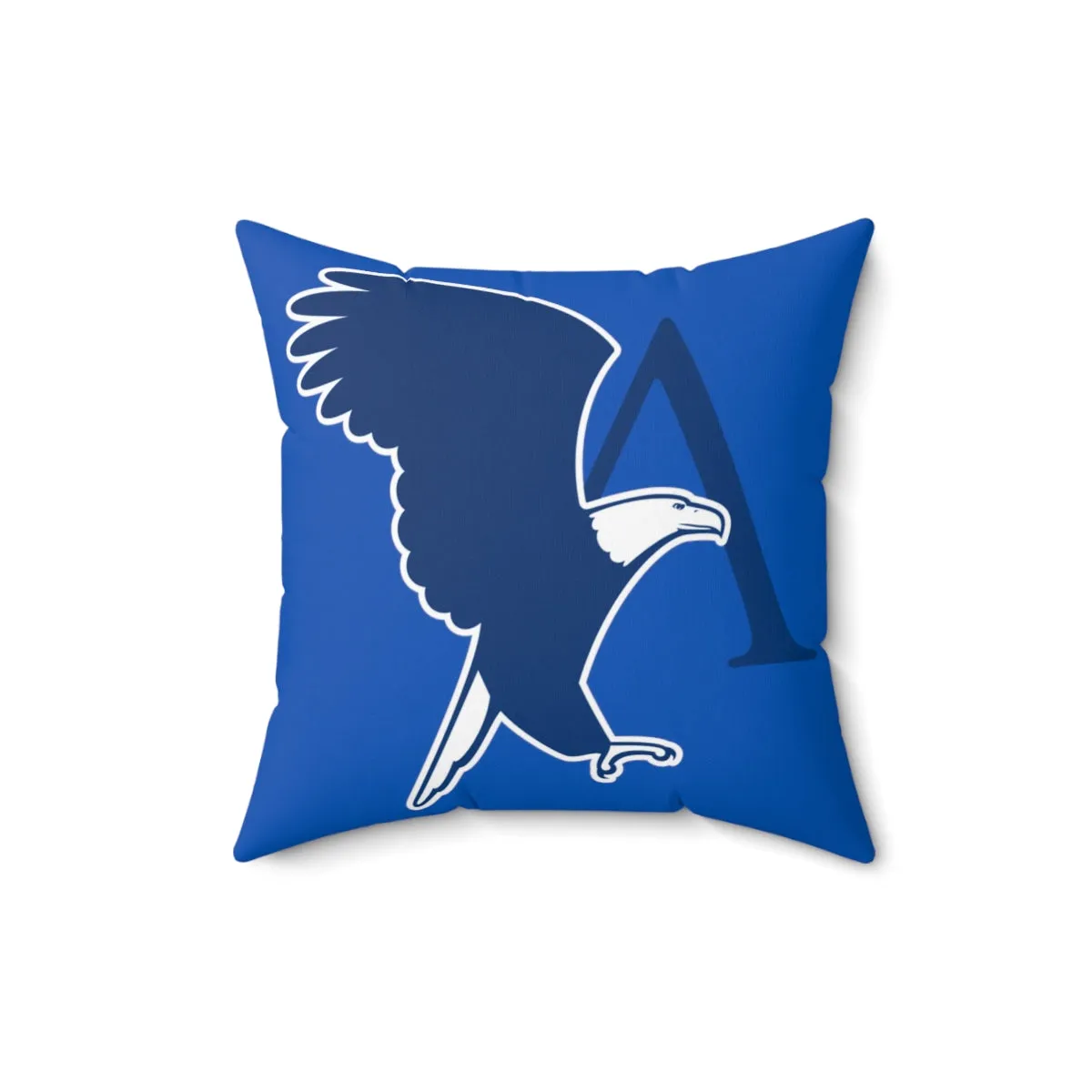 Spun Polyester Square Pillow with Eagle A Logo