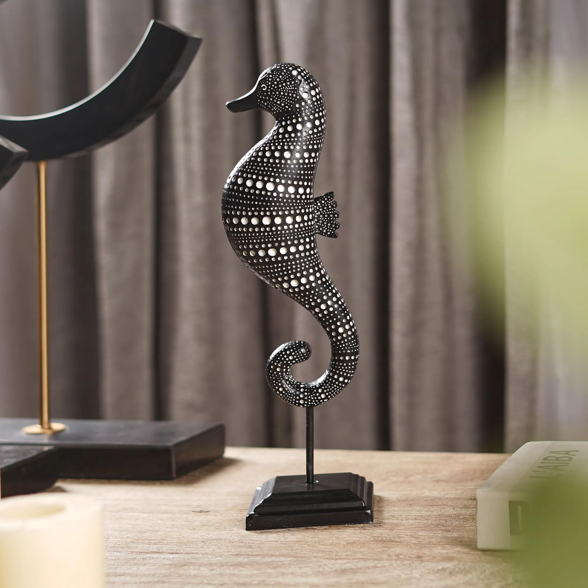 The Artment Tribal Tide African Sea Resin Horse Showpiece Figurine Decor for Living Room, Table Top, Balcony, Office/Home Decor