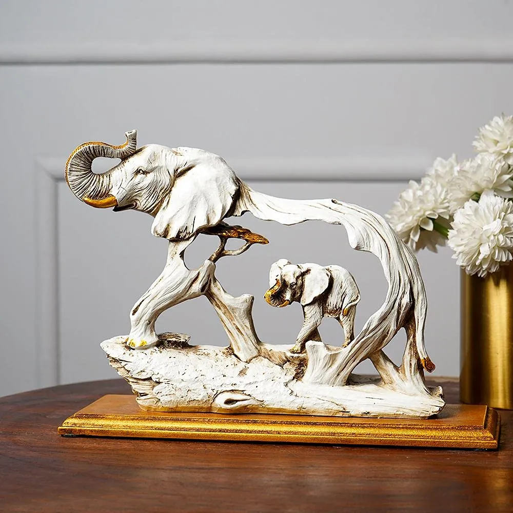 The Artment your artistic apartment, Golden Elephant | Show Piece for Home Decor | Resin Table Accent | House Warming Bedroom Living Room Office Restaurant Decoration Car Accessory Gifts Accessories