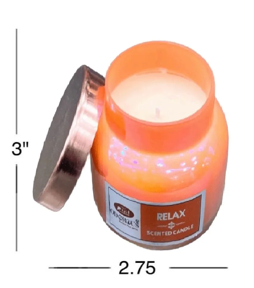 The Decor Affair Set of 2 Baltic Amber and Relax Fragrance Artisanal Handcrafted Glass Tealight Candle for Creating a Harmonious Atmosphere and Prolonged Relaxation.