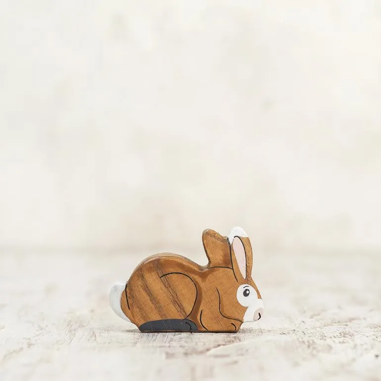 Wooden Caterpillar Easter brown bunny