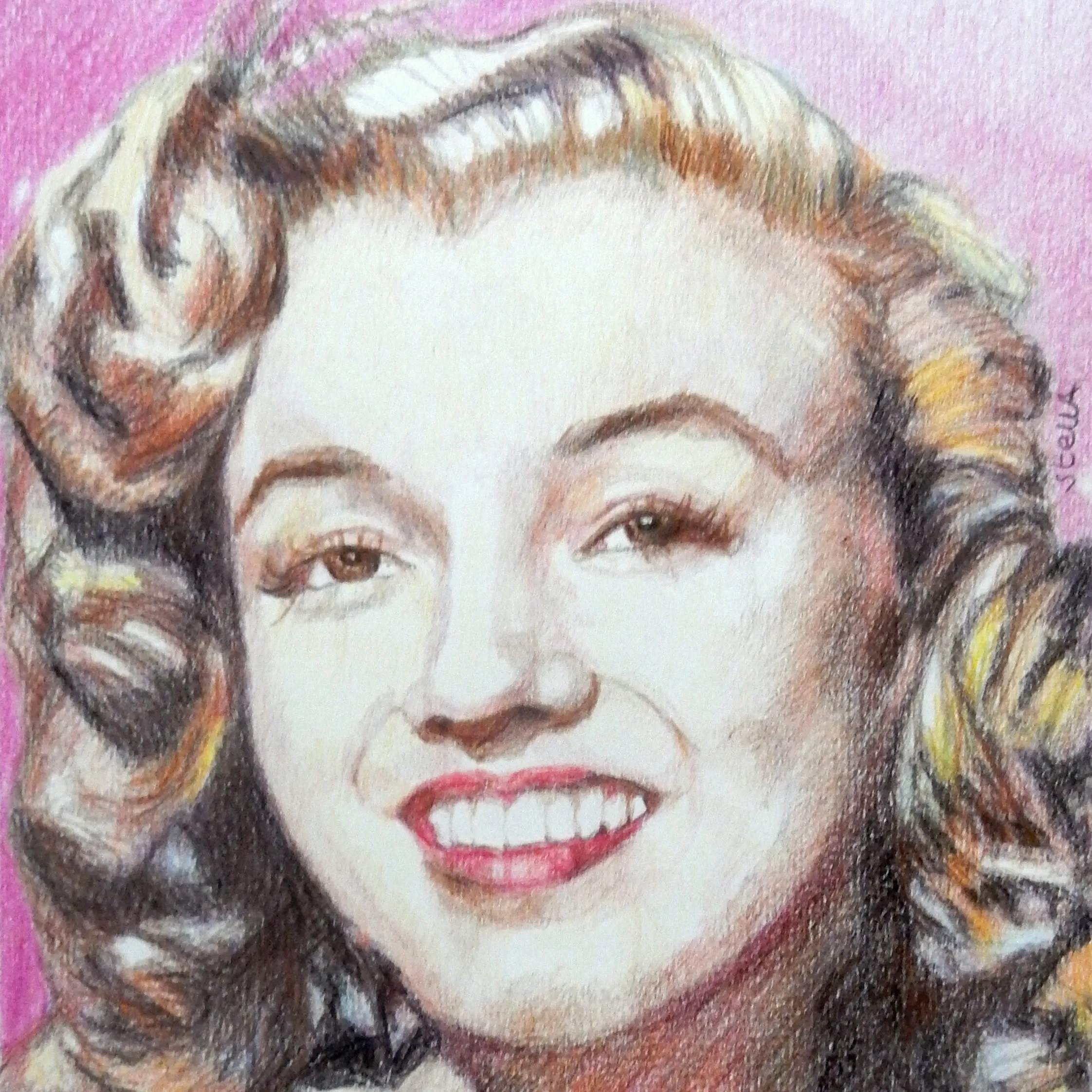 Young Marilyn actor portrait drawing by Stella Tooth