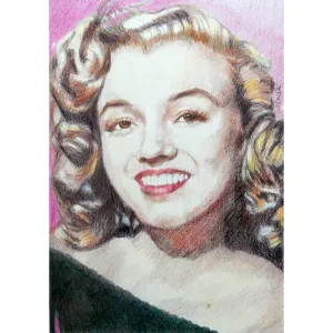 Young Marilyn actor portrait drawing by Stella Tooth